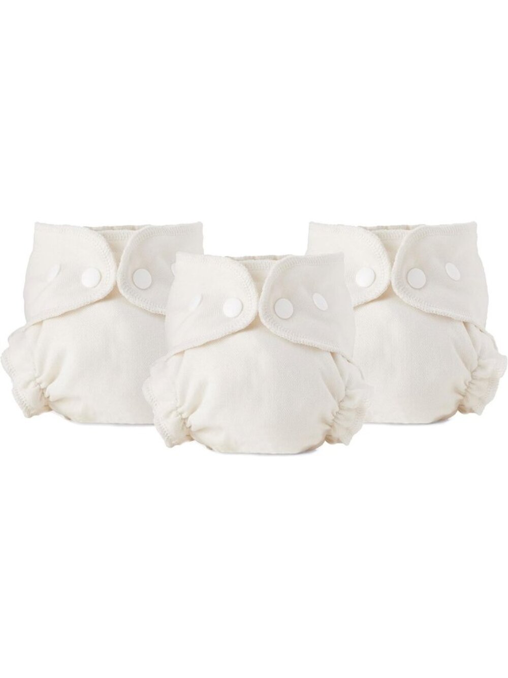 Organic Cotton Cloth Diapers 3-Pack, Size 1 (7-17lbs) - Eco-Friendly & Soft